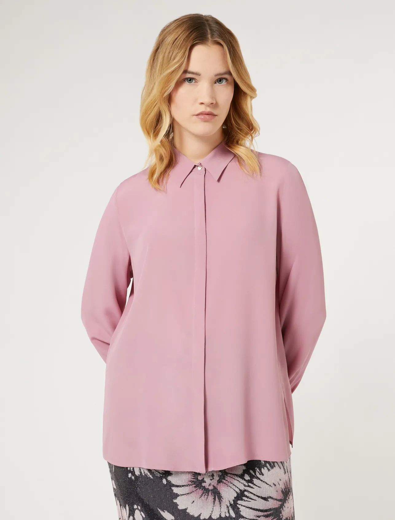 Sale Marina Rinaldi Acetate and silk shirt ANTIQUEROSE