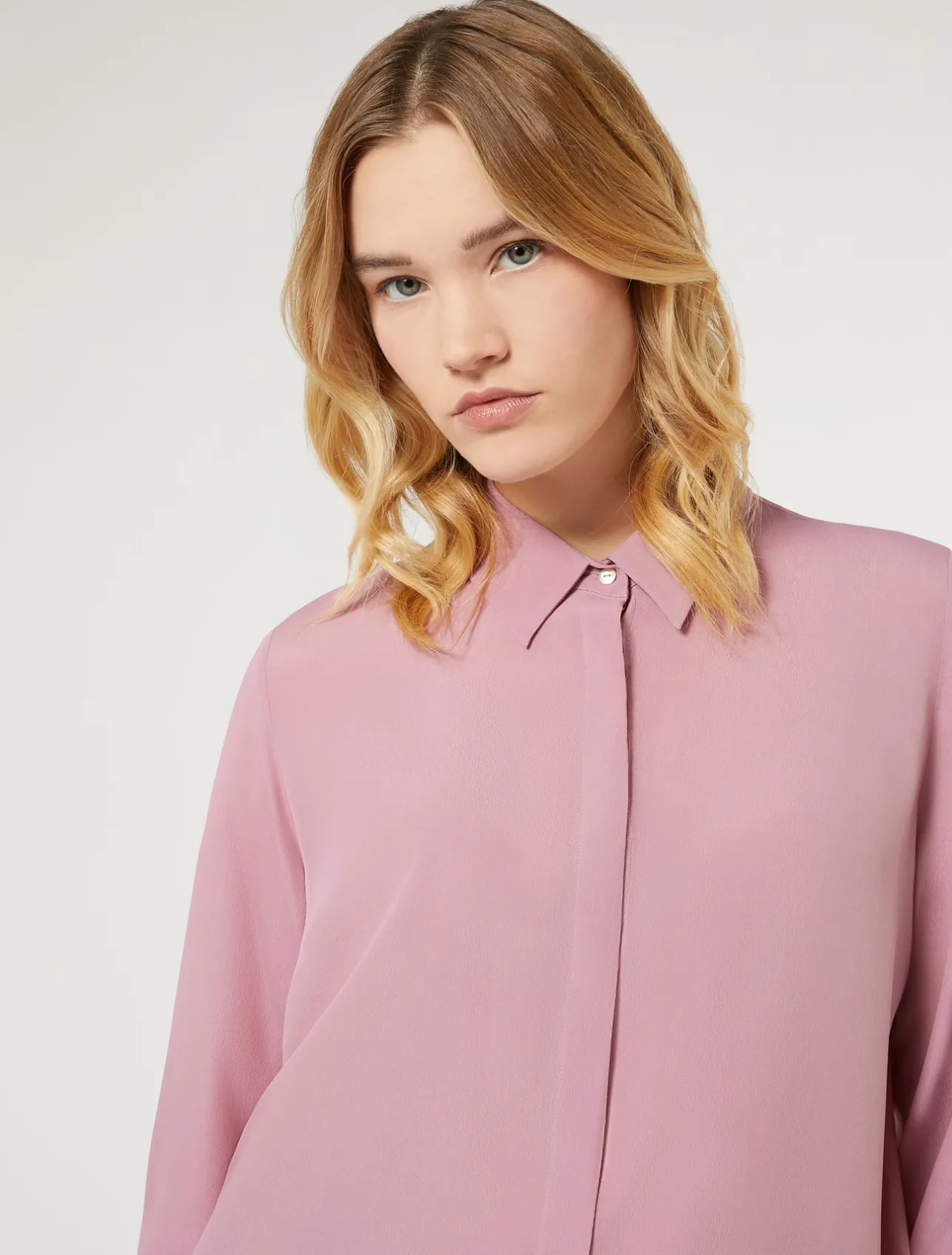 Sale Marina Rinaldi Acetate and silk shirt ANTIQUEROSE