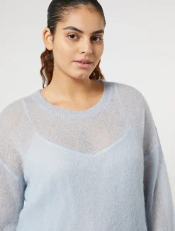 Hot Marina Rinaldi Alpaca and mohair sweater LIGHTBLUE