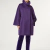 Outlet Marina Rinaldi Alpaca and wool coat PURPLE