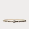Clearance Marina Rinaldi Animal-print leather belt STONE