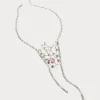 Clearance Marina Rinaldi Baguette beads and rhinestone-adorned necklace PINK