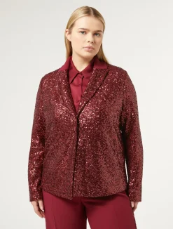 Fashion Marina Rinaldi Blazer in technical fabric and sequins RUBY