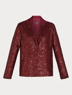Fashion Marina Rinaldi Blazer in technical fabric and sequins RUBY