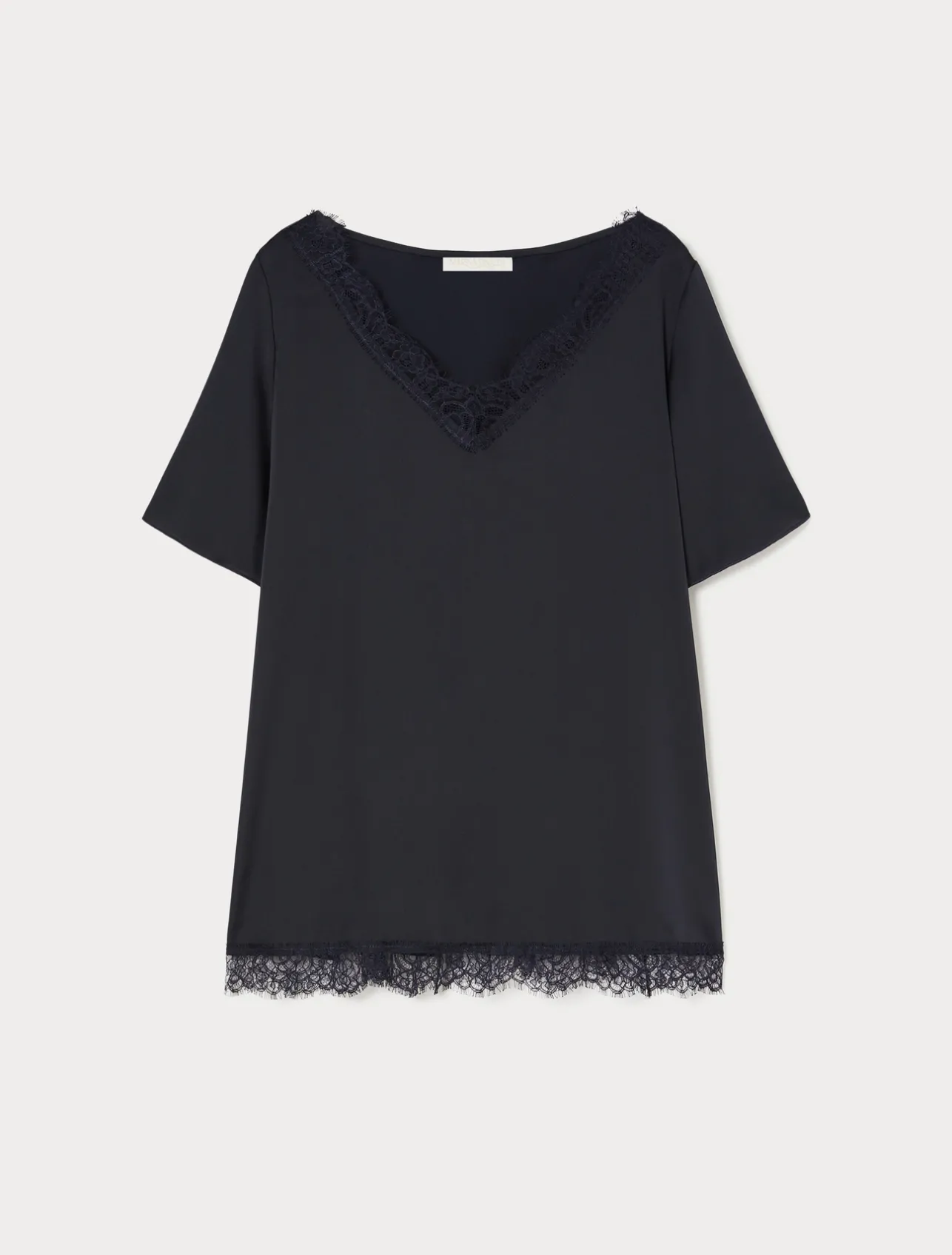 Fashion Marina Rinaldi Blouse with lace details ULTRAMARINE