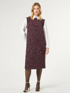 Hot Marina Rinaldi Bouclé-effect dress MIDNIGHTBLUE