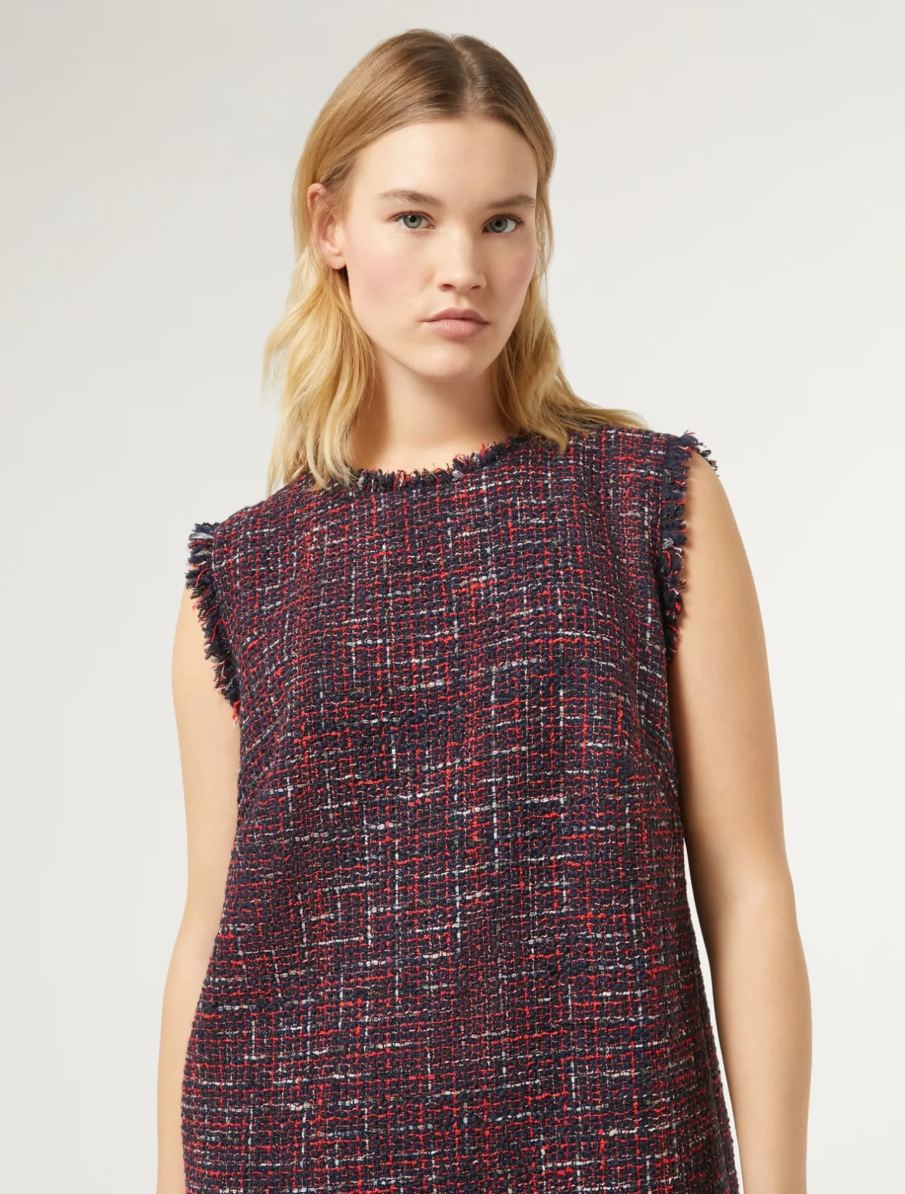 Hot Marina Rinaldi Bouclé-effect dress MIDNIGHTBLUE