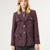Best Marina Rinaldi Bouclé-effect jacket MIDNIGHTBLUE