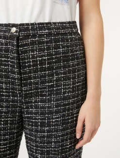 Clearance Marina Rinaldi Bouclé-effect trousers MIDNIGHTBLUE