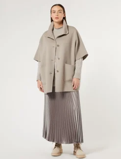 New Marina Rinaldi Cable-knit cashmere-blend sweater TURTLEDOVE