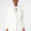 Outlet Marina Rinaldi Cady blazer jacket WHITE