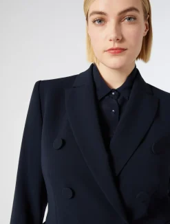 Fashion Marina Rinaldi Cady blazer jacket MIDNIGHTBLUE