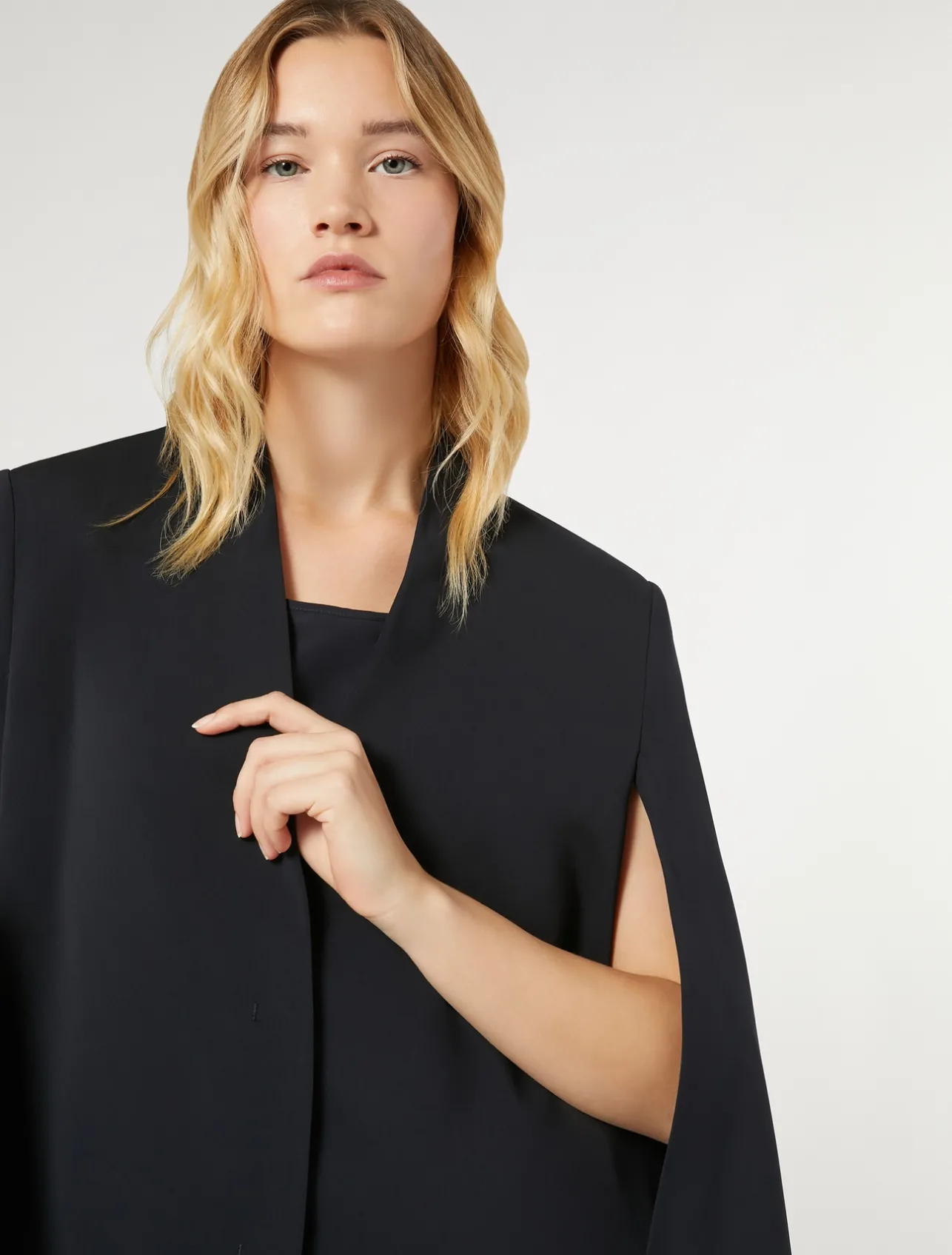 Clearance Marina Rinaldi Cady cape jacket ULTRAMARINE