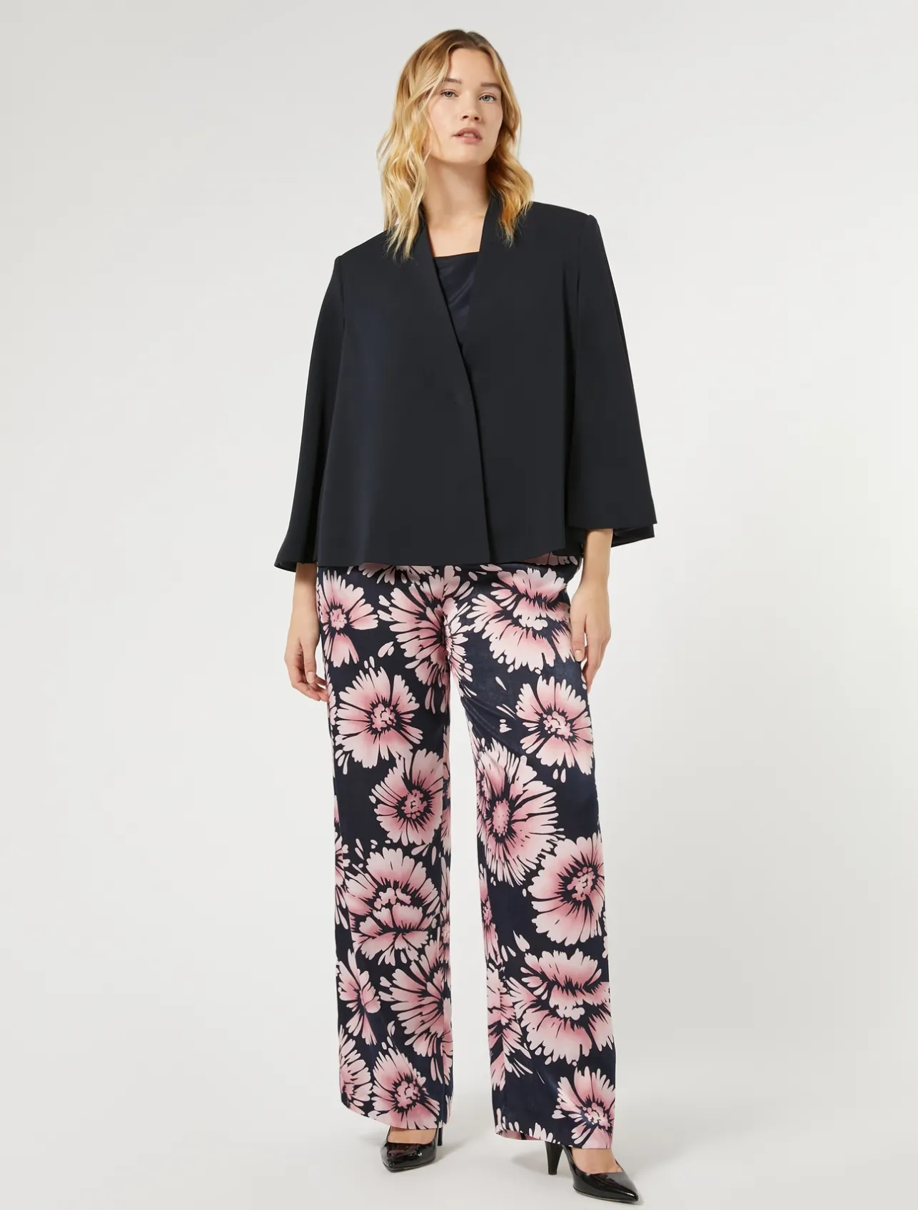 Clearance Marina Rinaldi Cady cape jacket ULTRAMARINE