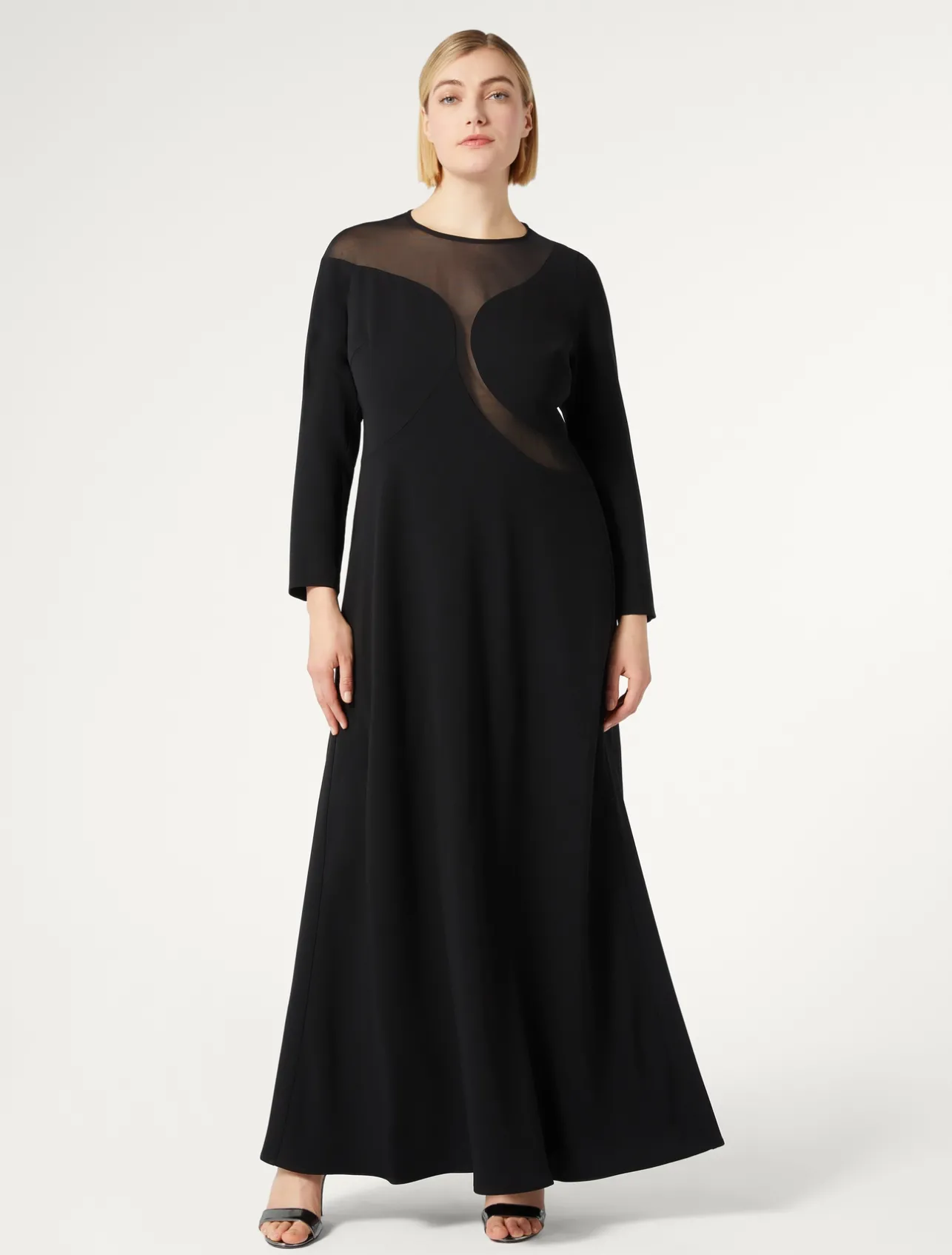 New Marina Rinaldi Cady dress with tulle BLACK