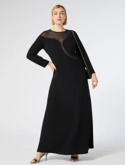 New Marina Rinaldi Cady dress with tulle BLACK