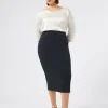 Best Marina Rinaldi Cady pencil skirt MIDNIGHTBLUE