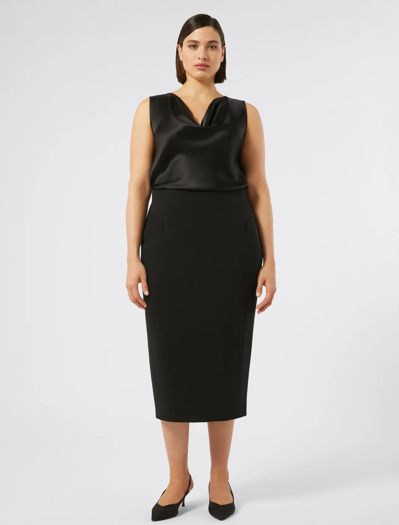 Hot Marina Rinaldi Cady pencil skirt BLACK