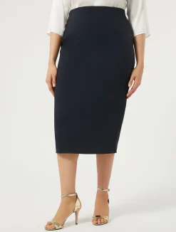 Best Marina Rinaldi Cady pencil skirt MIDNIGHTBLUE