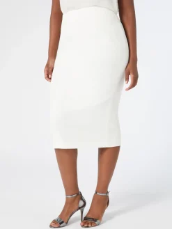 Fashion Marina Rinaldi Cady pencil skirt WHITE