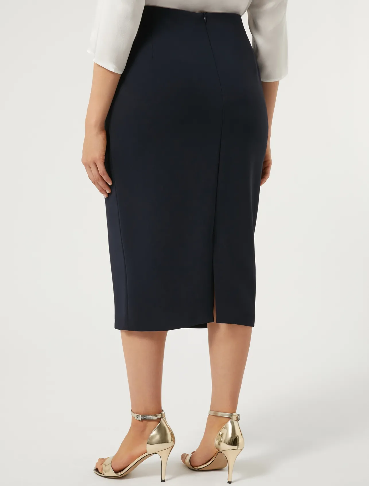 Best Marina Rinaldi Cady pencil skirt MIDNIGHTBLUE