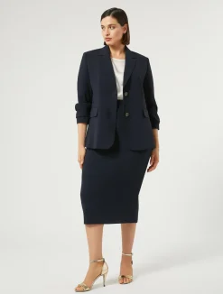 Best Marina Rinaldi Cady pencil skirt MIDNIGHTBLUE