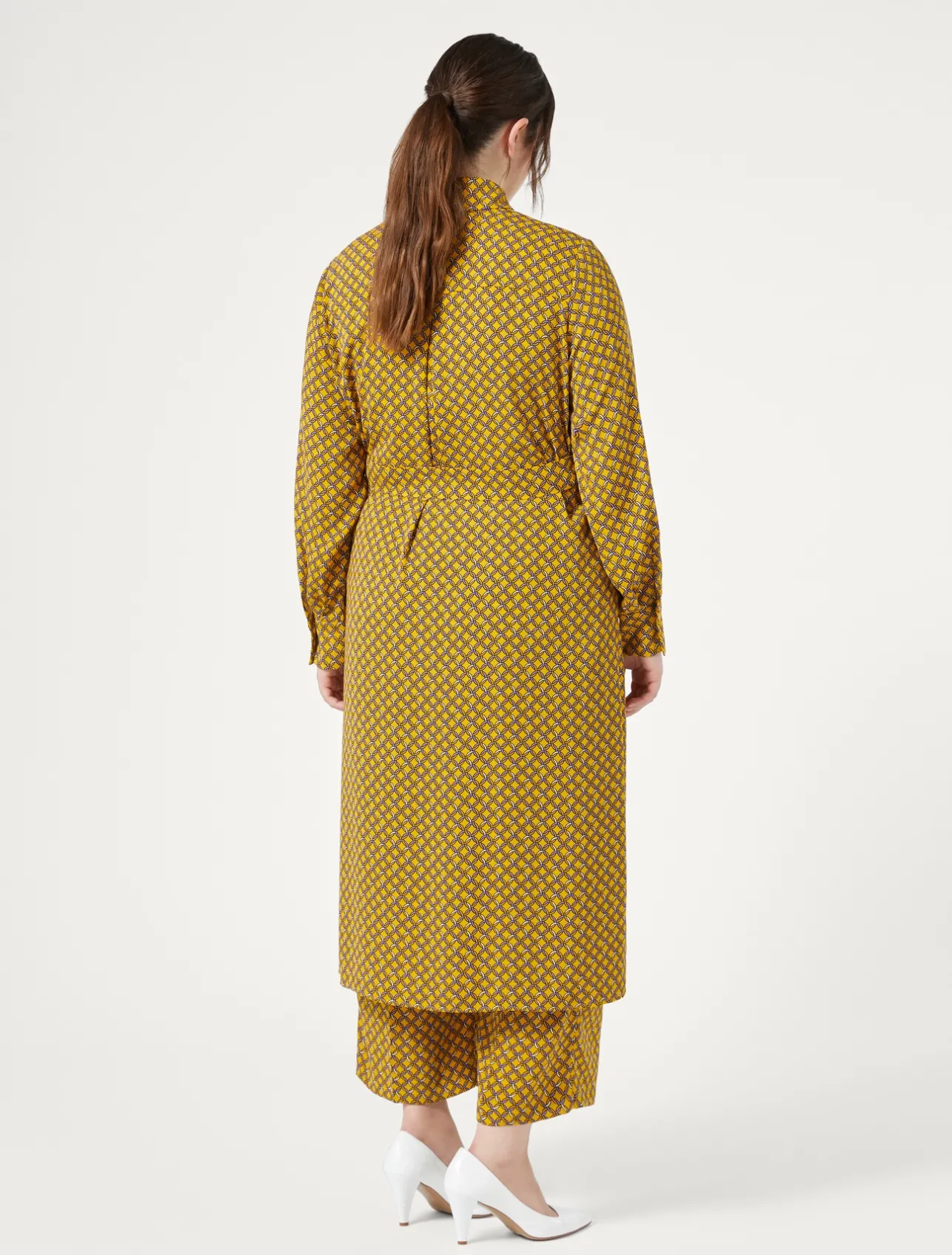 New Marina Rinaldi Cady shirt dress YELLOW