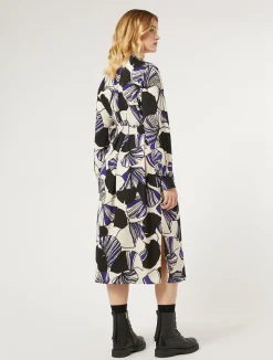 Fashion Marina Rinaldi Cady shirt dress ULTRAMARINE