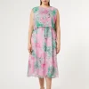 Hot Marina Rinaldi Calf-length georgette dress PINK