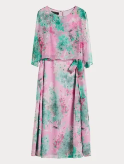 Hot Marina Rinaldi Calf-length georgette dress PINK