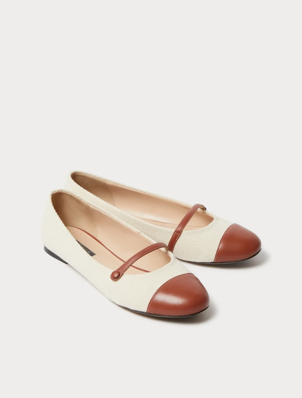 New Marina Rinaldi Canvas ballerinas NATURAL