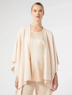 Hot Marina Rinaldi Carded wool cape POWDER