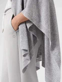 Discount Marina Rinaldi Carded wool cape LIGHTGREY