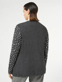 Fashion Marina Rinaldi Cashmere blend cardigan DARKGREY