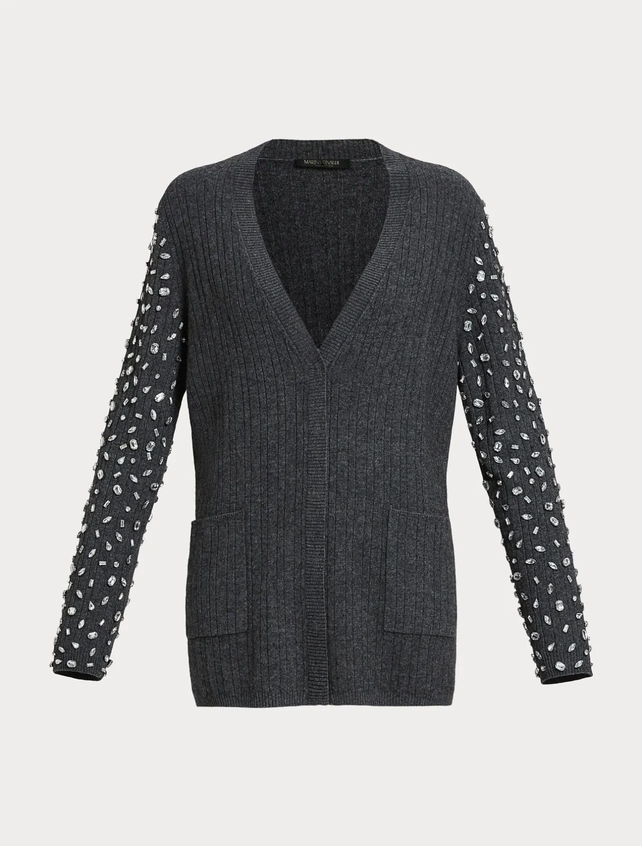 Fashion Marina Rinaldi Cashmere blend cardigan DARKGREY