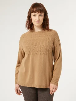 Clearance Marina Rinaldi Cashmere blend jumper CAMEL