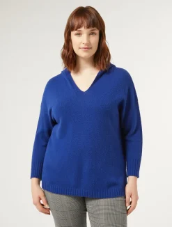 Clearance Marina Rinaldi Cashmere blend jumper CORNFLOWERBLUE