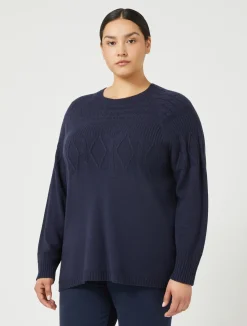 Online Marina Rinaldi Cashmere blend jumper MIDNIGHTBLUE