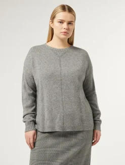 New Marina Rinaldi Cashmere blend jumper MEDIUMGREY