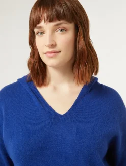 Clearance Marina Rinaldi Cashmere blend jumper CORNFLOWERBLUE