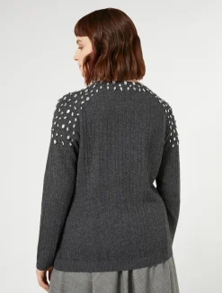 Outlet Marina Rinaldi Cashmere blend sweater DARKGREY