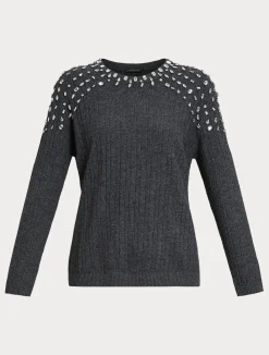 Outlet Marina Rinaldi Cashmere blend sweater DARKGREY