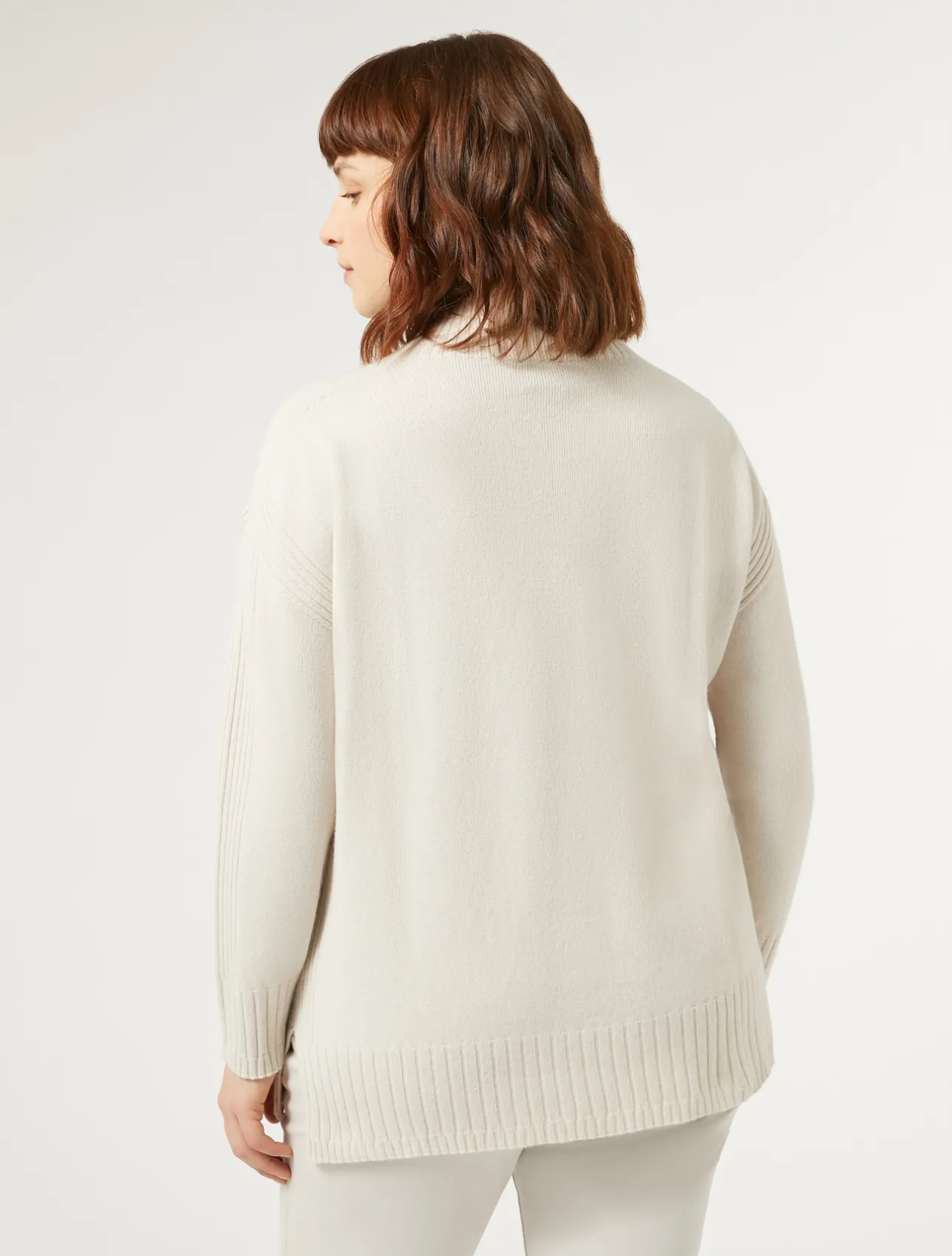 Outlet Marina Rinaldi Cashmere blend turtleneck jumper BEIGE
