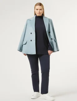 Outlet Marina Rinaldi Cashmere blend turtleneck jumper MIDNIGHTBLUE
