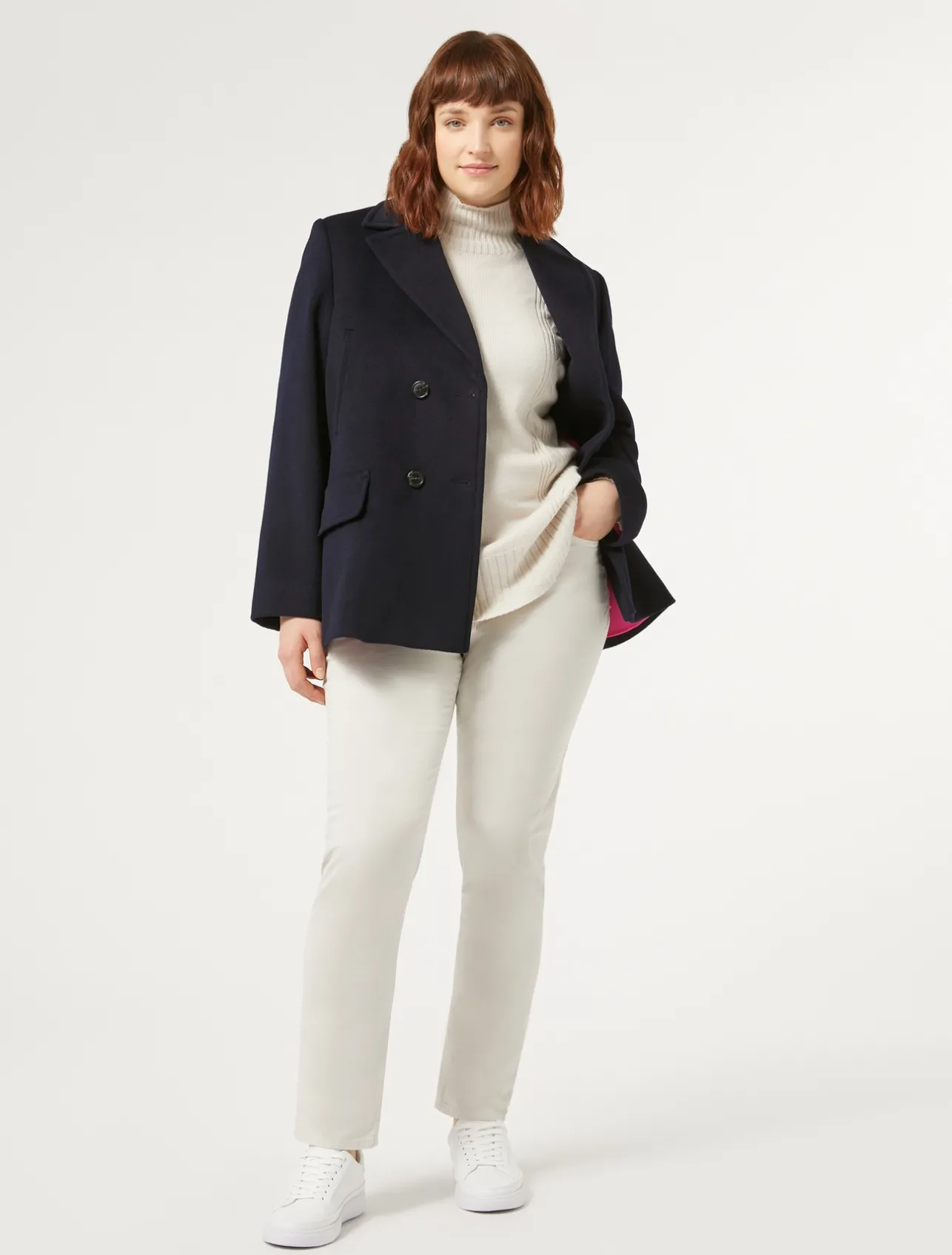Outlet Marina Rinaldi Cashmere blend turtleneck jumper BEIGE