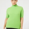Discount Marina Rinaldi Cashmere polo neck jumper LIME