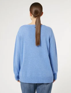 Discount Marina Rinaldi Cashmere-blend sweater NAVY