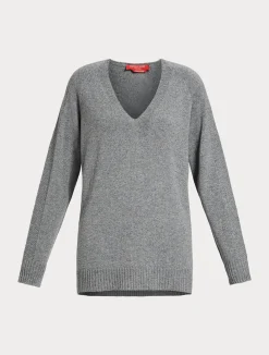 Sale Marina Rinaldi Cashmere-blend sweater MEDIUMGREY