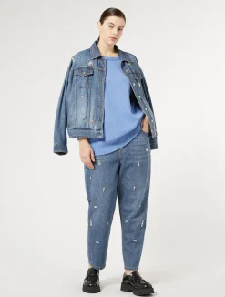 Discount Marina Rinaldi Cashmere-blend sweater NAVY