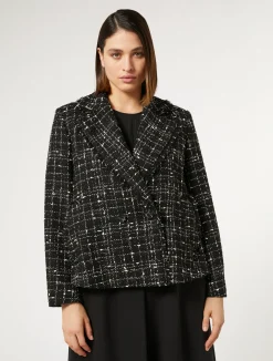 New Marina Rinaldi Check blazer BLACK